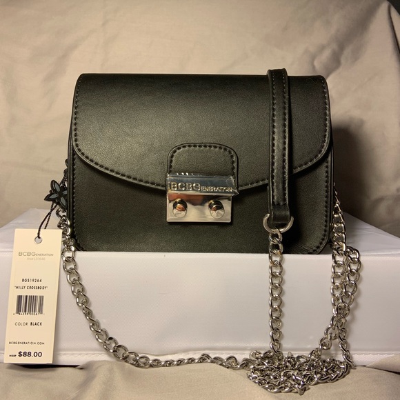 BCBG Handbags - NWT BCBGeneration crossbody bag- black and silver